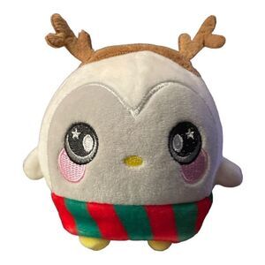 SQUEEZAMALS Claire’s Exclusive Christmas Ollie Owl Plush Stuffed Animal Ball Toy